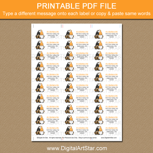 Printable Halloween Gnome Return Address Labels PDF