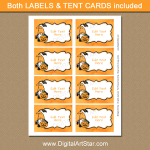 Printable Halloween Gnome Treat Bag Labels for Kids