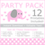 Printable Pink and Gray Elephant Party Supplies Package