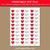 Printable Return Address Labels Wedding with Heart Red Black 30 Per Sheet