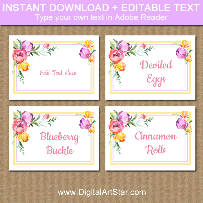 INSTANT DOWNLOAD Pink Floral Glitter Water Bottle Labels 