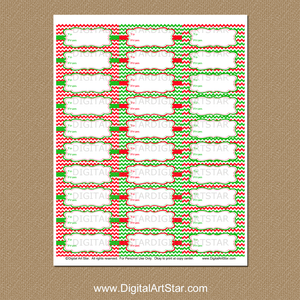 Printable To and From Christmas Gift Labels Printable