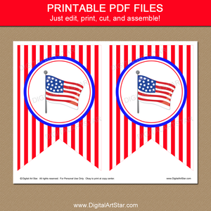 Patriotic Banner for Party Decorations