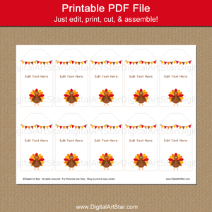 printable Thanksgiving thank you tags by Digital Art Star