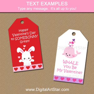 Whale You Be My Valentine Tags