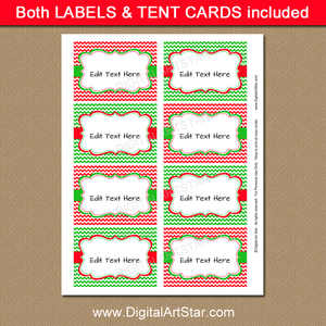 Buffet Cards for Christmas Party by Digital Art Star