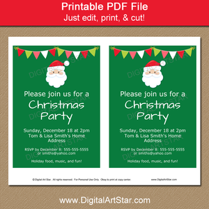 Printable Santa Invitation Template