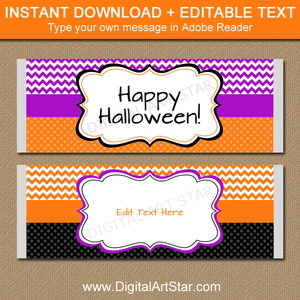 Printable Halloween Candy Wrapper Template