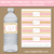 pink and gold water bottle labels