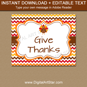 Edit Thanksgiving Sign