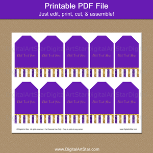 Printable Purple and Gold Tags