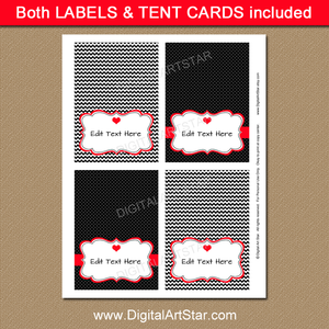 Printable Valentine Tent Cards