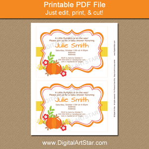 Fall Baby Shower Invitation Template