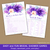 Purple Floral Bridal Shower Games Pack Printable