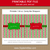 Red and Green Glitter Striped Christmas Candy Wrapper Printable PDF