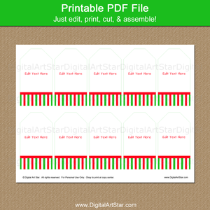 holiday tags - printable PDF file