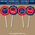 Red and Navy Blue Graduation Cupcake Toppers