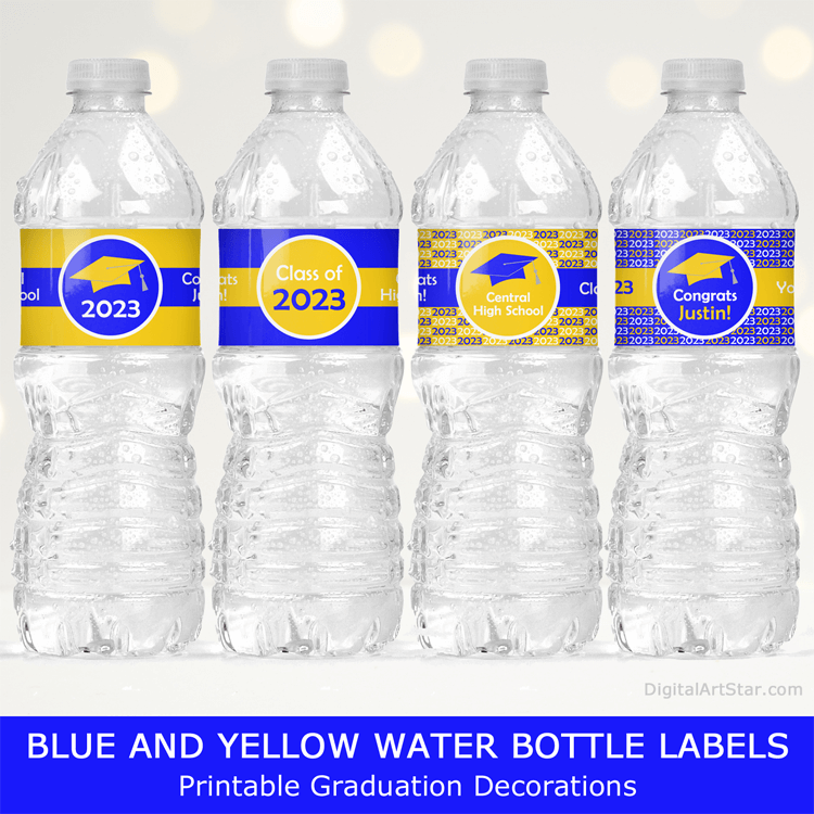 Modern Graduation Water Bottle Labels - Announce It!