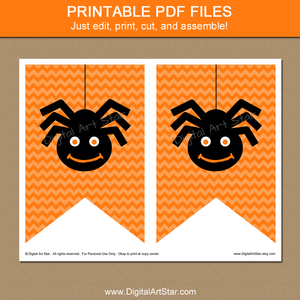 Spider Banner Printable PDF