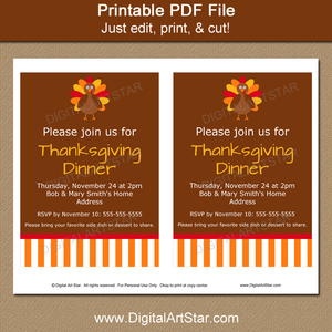 Thanksgiving Invitation Editable