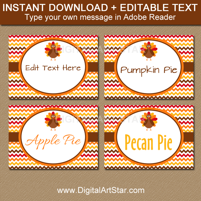 instant download Thanksgiving food tents