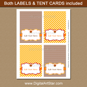 editable Thanksgiving tent cards