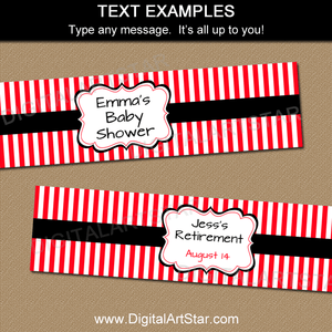Editable Water Bottle Labels for Baby Shower and Birthday Party