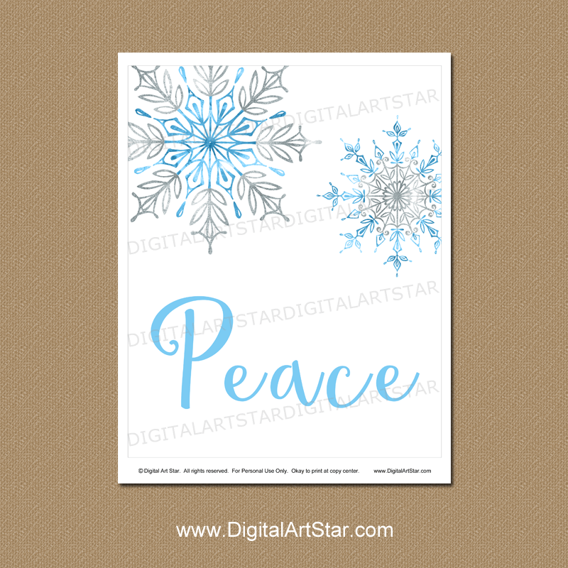 Winter Party Favors - Snowflake Treat Bag Topper Printable