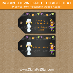 printable halloween tags for girls